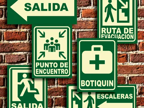 Aviso corporativo en acrílico para recepción de oficina