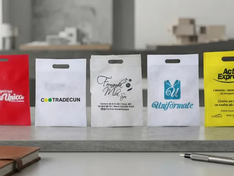 Bolsa de cambrel personalizada con logo para comercio