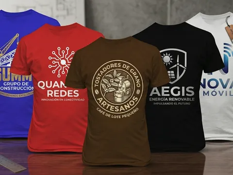Camiseta personalizada con logo estampado para empresa