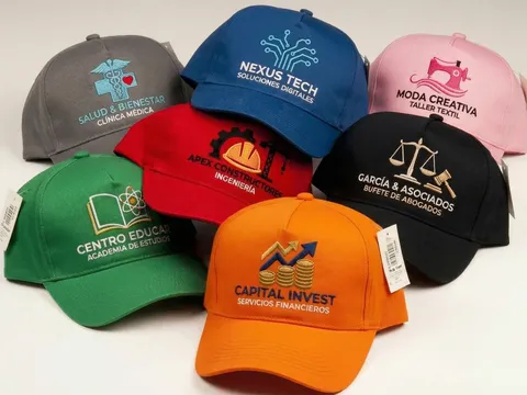 Gorra publicitaria personalizada con logo bordado