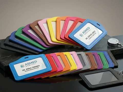 Porta carnet en cuero sintético de acabado ejecutivo